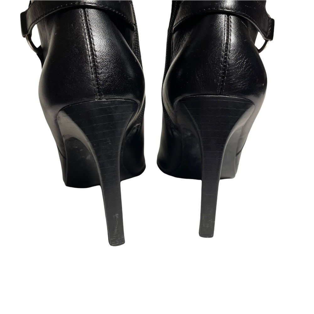 Steve Madden black leather stiletto heeled zip up boots size 7.5 - Picture 5 of 11